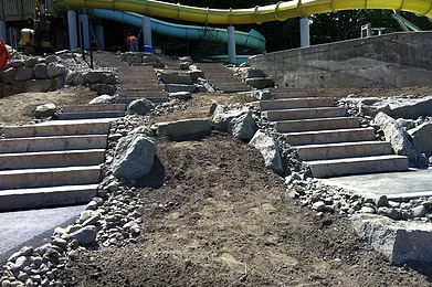 EXCAVATION, MURS ET ESCALIERS